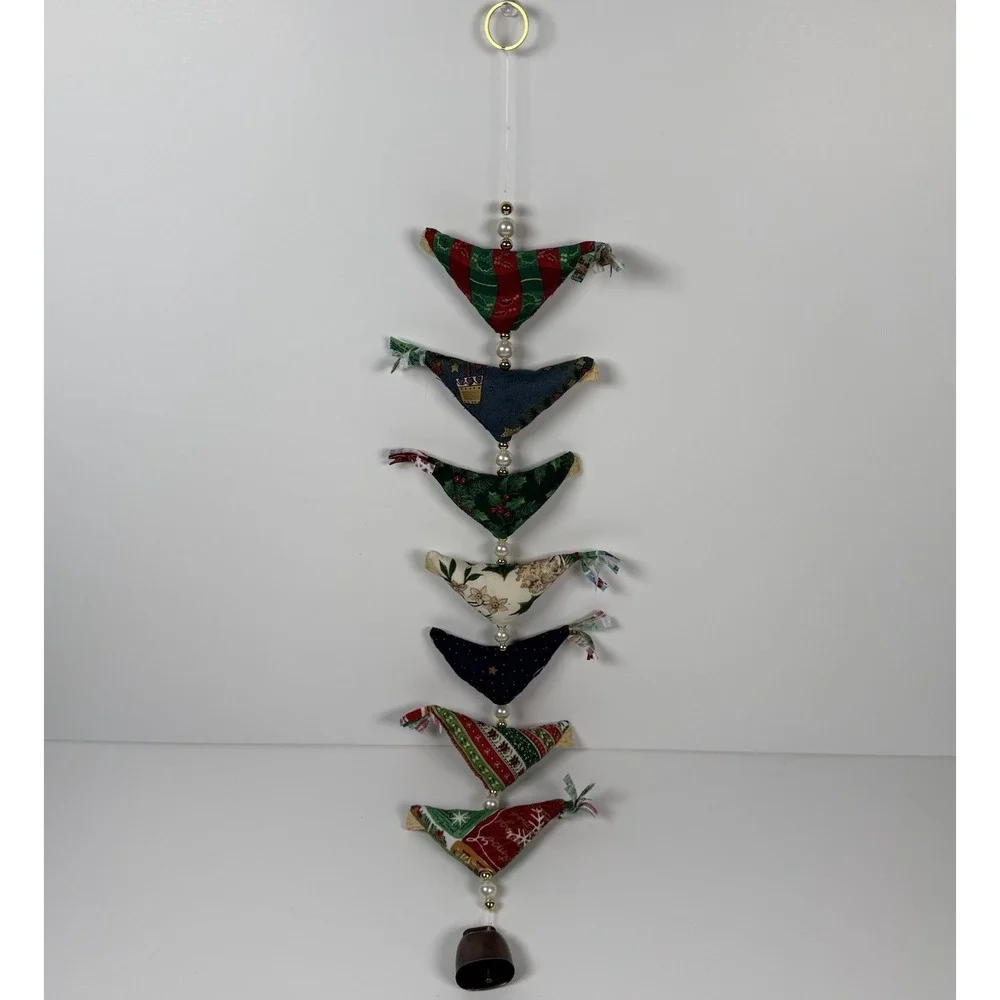 Handmade Prosperity 7 Chicken Hen‎ Garland With Bell Beads Christmas Holiday G